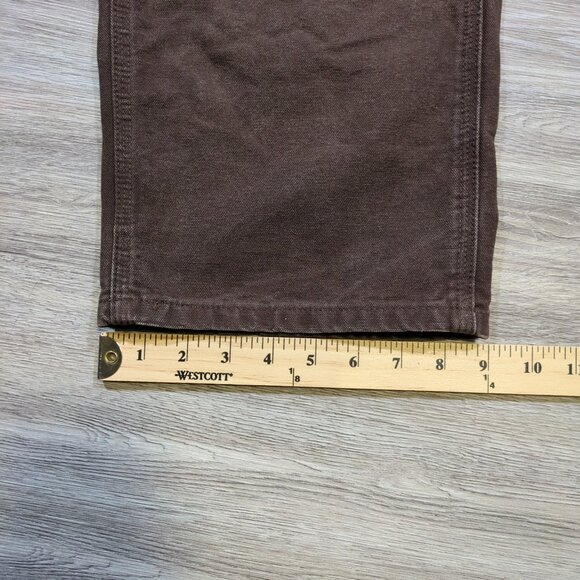 Carhartt B136 DKB Double Knee Work Pants Men's 31x29 Dungaree Fit Dark Brown - Picture 13 of 13